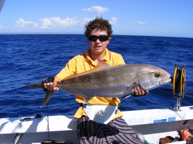 Amberjack caught in 120m 