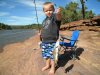 My boys first mulloway in the murchison river