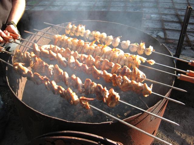 Prawn & chook skewers anyone